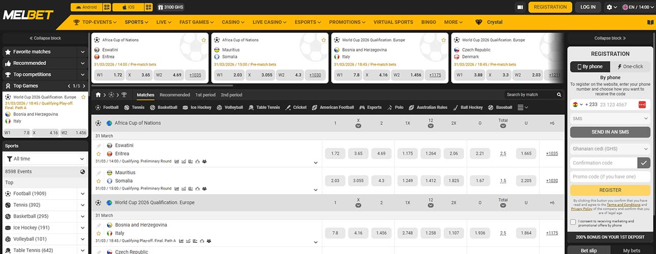 MELbet sports betting